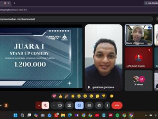 Ade Doni Irawan Mengulas Kritik Pendidikan pada Penampilan Stand Up Comedy, dalam Awarding Ajang UNMUTE FEST 2026